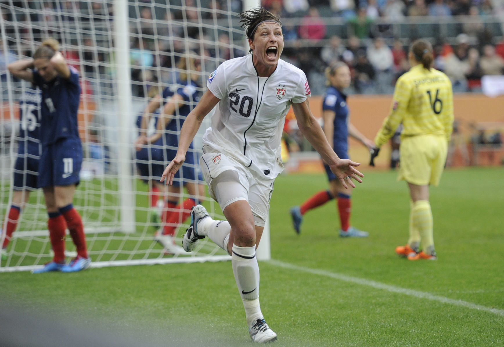 2011: Abby Wambach breaks tie with header in 79th minute to advance US to World Cup final